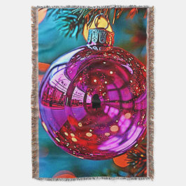 Vibrant Christmas Ornament Sparkle Design Decke