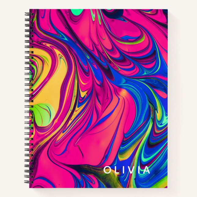 Vibrant Color Aesthetic Pattern Notizbuch (Vorderseite)