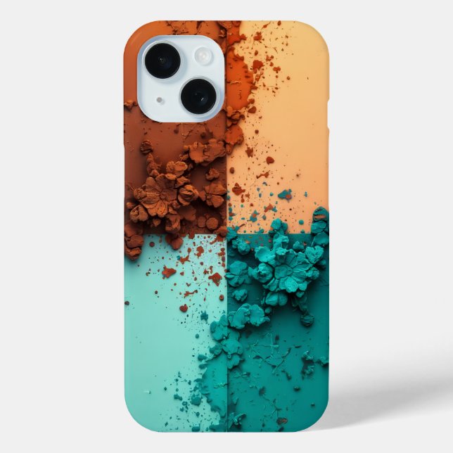 Vibrant Color Block iPhone case (Rückseite)