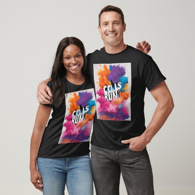Vibrant Color Run Event Graphic T-Shirt (Unisex)