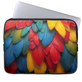 Vibrant Colorful Macaw Parrot Feathers Tropical Laptopschutzhülle