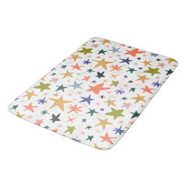 Vibrant Colorful Star Pattern  Badematte