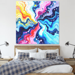 Vibrant Colorful Swirl Abstraction Leinwanddruck