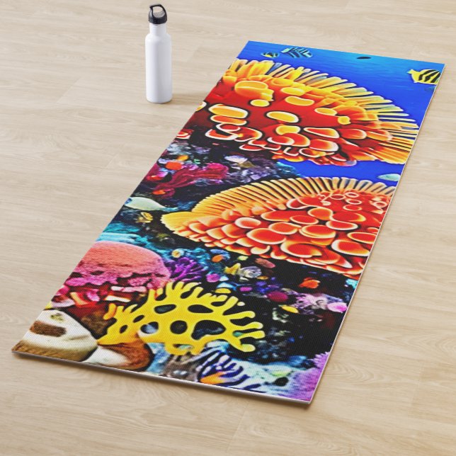 Vibrant Coral Reef Sea Wonder Art Yogamatte (Beispiel)