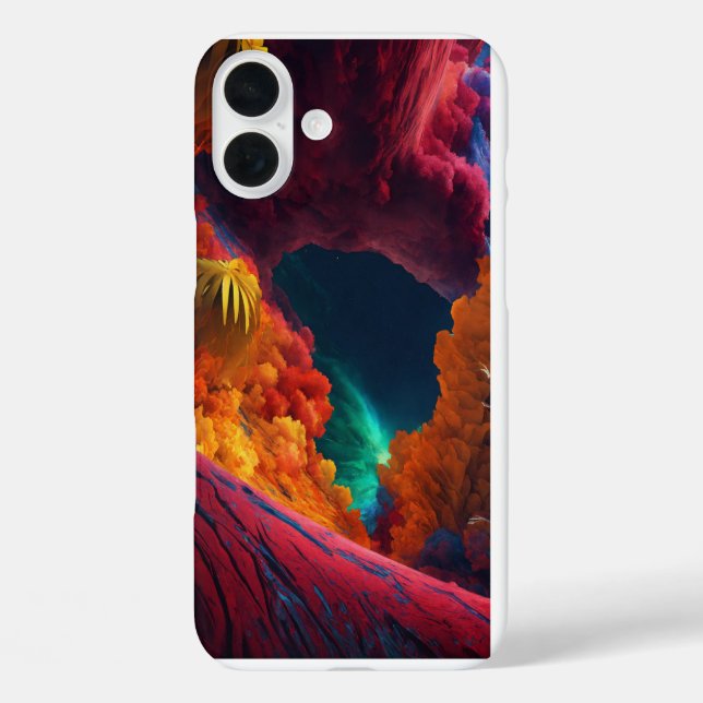 Vibrant Cosmic Dreamscape iPhone 16 Coque (Verso)