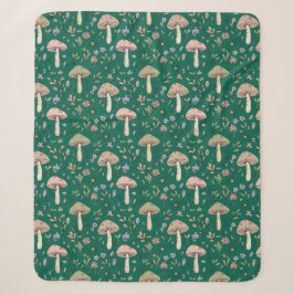 Vibrant Deep Emerald Fungi | Jewel Tone Luxury Sherpadecke