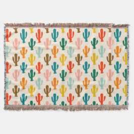 Vibrant Desert Botanical Throw Blanket  Decke