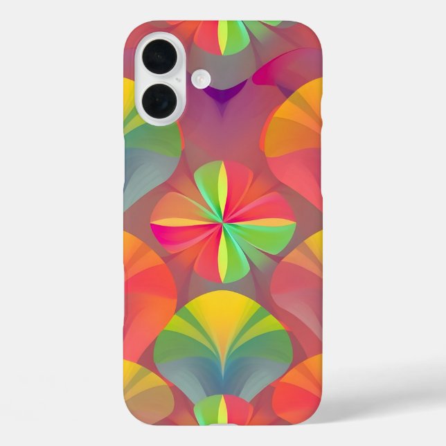 Vibrant Digital Print iPhone16 Case - farbenfroher (Rückseite)