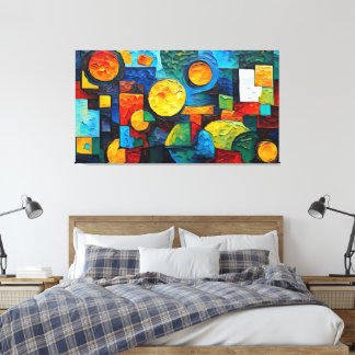 Vibrant Dreams Geometry – Bold Modern Abstract Art Leinwanddruck