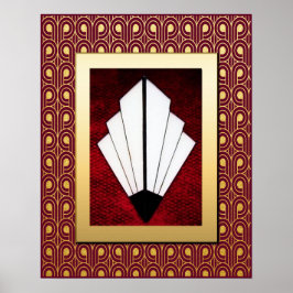 Vibrant Elegant Art Deco Poster. Poster