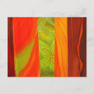 Vibrant Fall Batik Postcard Postkarte