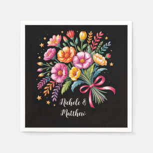 Vibrant Fiesta Wedding Bouquet Wedding Serviette