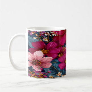 Vibrant Floral Burst Pattern Kaffeetasse