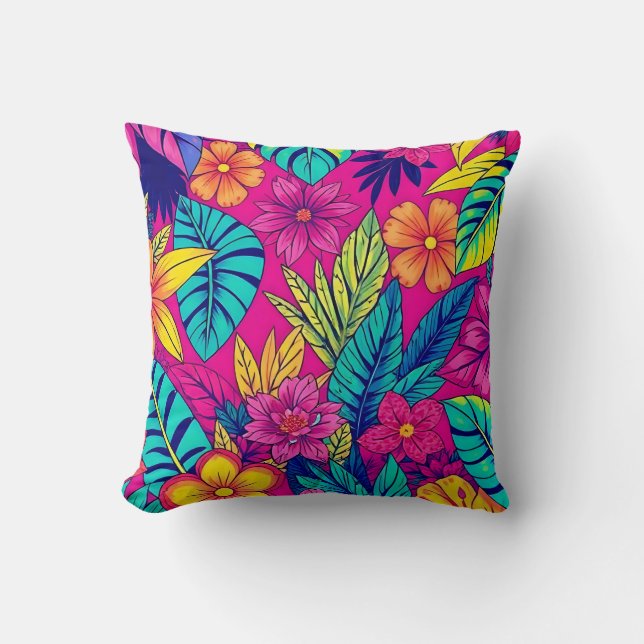 Vibrant Floral design cushion Kissen (Vorderseite)