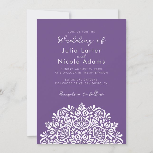 Vibrant Floral Fragrance Delight Mandala Wedding Einladung (Vorderseite)