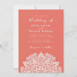 Vibrant Floral Fragrance Delight Mandala Wedding Einladung