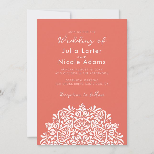 Vibrant Floral Fragrance Delight Mandala Wedding Einladung (Vorderseite)