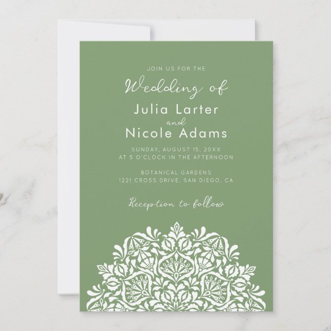 Vibrant Floral Fragrance Delight Mandala Wedding Einladung (Vorderseite)
