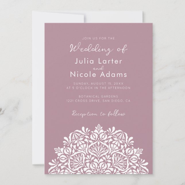 Vibrant Floral Fragrance Delight Mandala Wedding Einladung (Vorderseite)