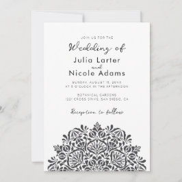 Vibrant Floral Fragrance Delight Mandala Wedding Einladung