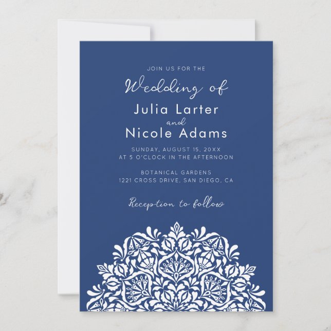 Vibrant Floral Fragrance Delight Mandala Wedding Einladung (Vorderseite)