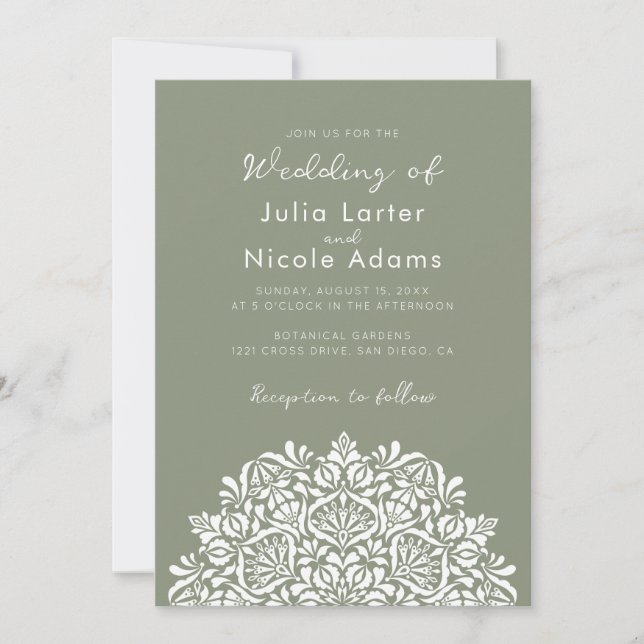 Vibrant Floral Fragrance Delight Mandala Wedding Einladung (Vorderseite)