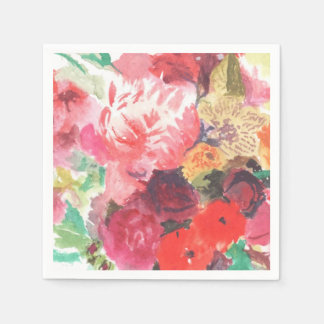 Vibrant Flower Bouquet Paper Napkin Serviette
