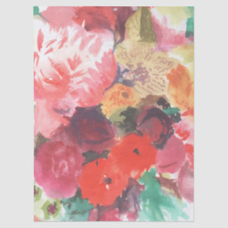 Vibrant Flower Bouquet Tissue Paper Sheet Seidenpapier