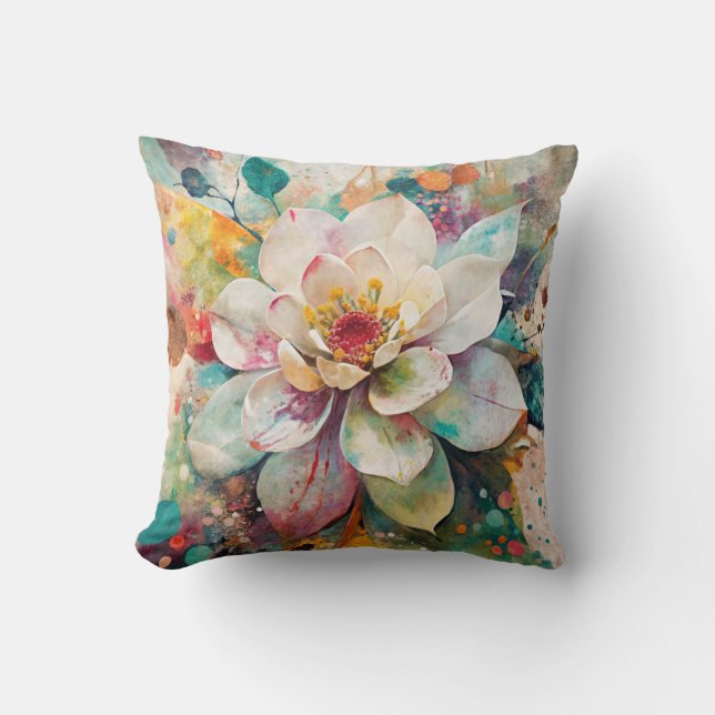 Vibrant Flower Kissen (Vorderseite)