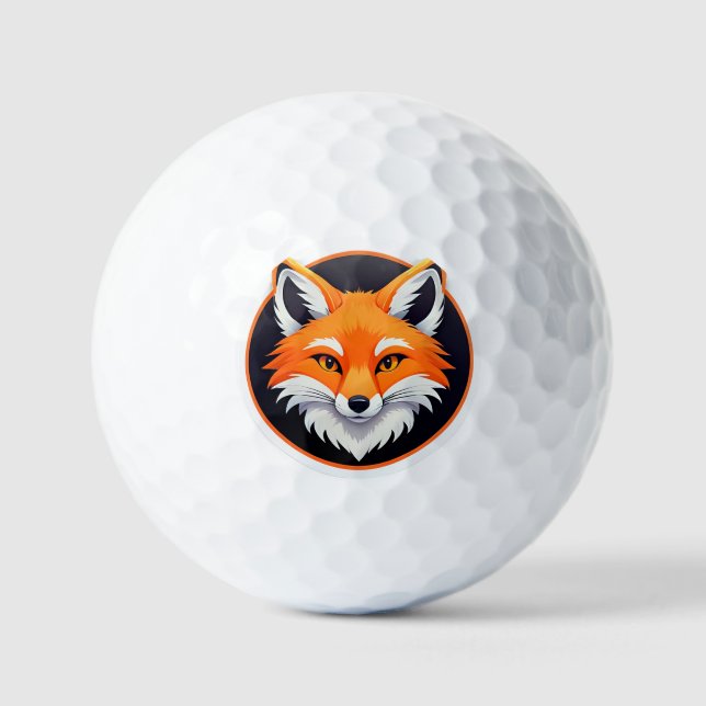 Vibrant Fox Head Golfball (Vorderseite)