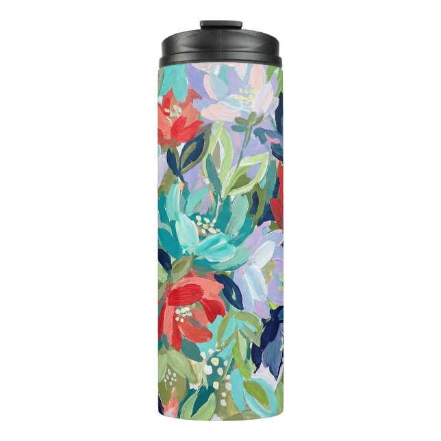 Vibrant Garden Symphony Thermosbecher (Vorderseite)
