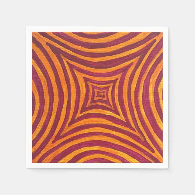 Vibrant Geometric Art Fabric Napkin Serviette (Vorderseite)