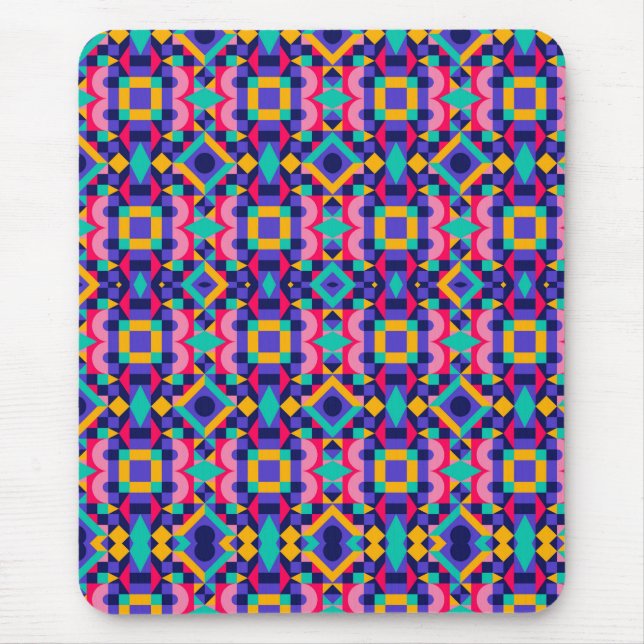Vibrant geometric mousepad featuring colorful (Vorne)