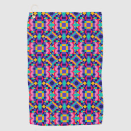 Vibrant geometric pattern featuring pink golfhandtuch