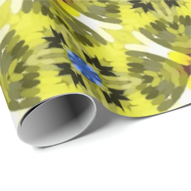 vibrant geometric pattern in yellow, green, blue  geschenkpapier (Von Creator hochgeladen)