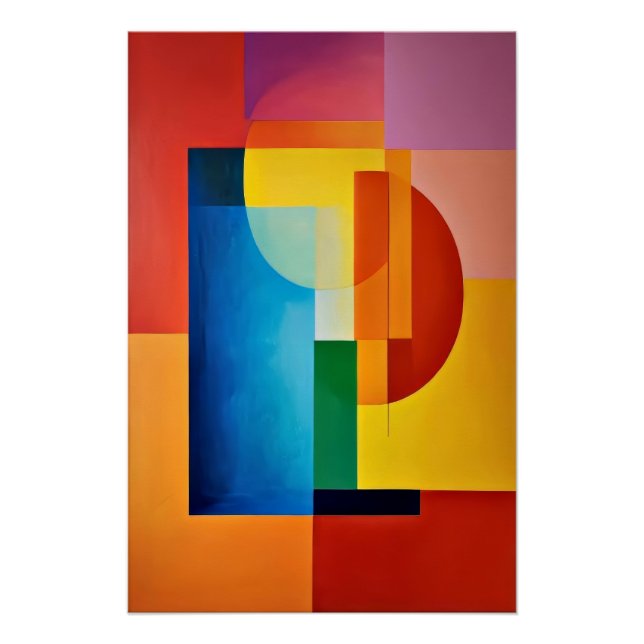 Vibrant Geometry Poster (Vorderseite)