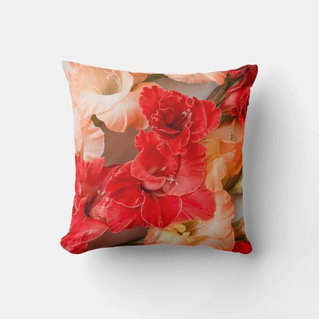 Vibrant Gladiolus flowers Kissen (Vorderseite)
