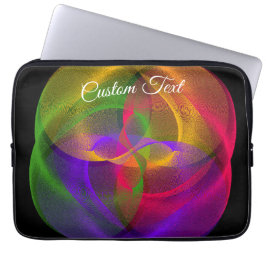 Vibrant Glossy Finish Geometric Laptop Case