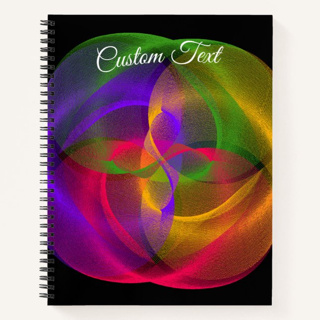 Vibrant Glossy Finish Geometric Notebook Notizbuch (Vorderseite)