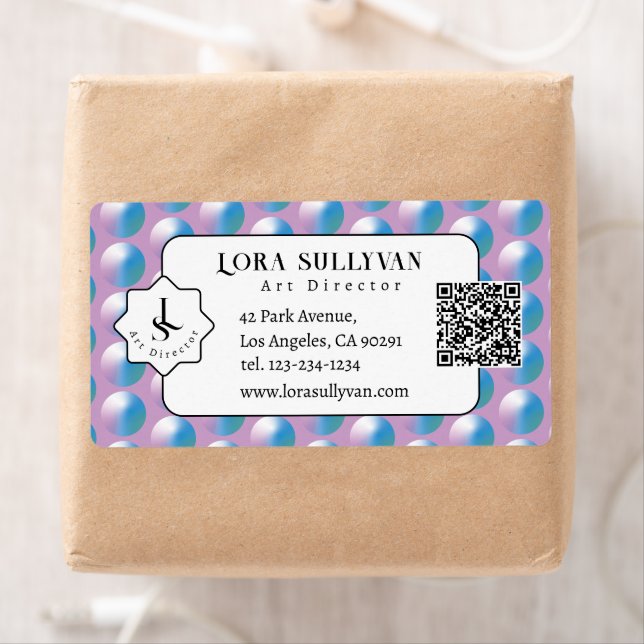 Vibrant gradient circles Geometric Modern Blue. (Insitu)