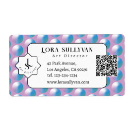 Vibrant gradient circles Geometric Modern Blue.