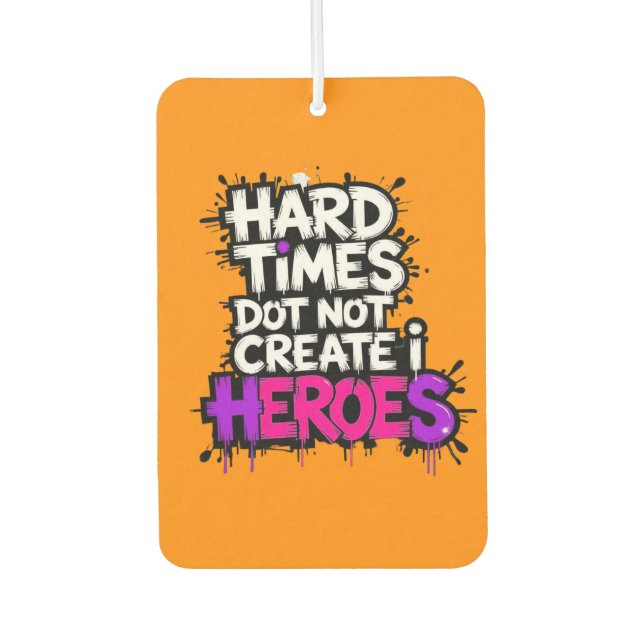 Vibrant Gradient Typographical Create Heroes  Autolufterfrischer (Vorderseite)