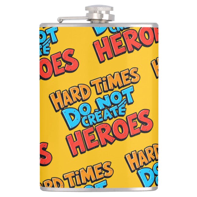 Vibrant Gradient Typographical Create Heroes  Flachmann (Vorderseite)