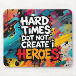 Vibrant Gradient Typographical Create Heroes Mousepad