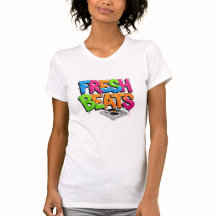 Vibrant Graffiti Fresh Beats DJ Turntable T-Shirt 