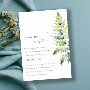 VIBRANT GREEN GOLD WATERCOLOR FERN EMPFANG EINLADUNG