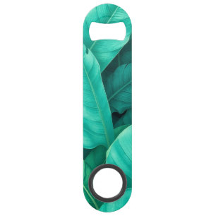 Vibrant Green Tropical Banana Feuille Motif