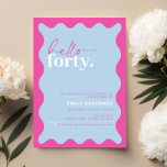 Vibrant Hello 40. Geburtstags-Party Einladung<br><div class="desc">Diese lebendige Party Einladung aus dem 40. Jahrhundert eignet sich perfekt für eine moderne Geburtstagsfeier. Das einfache Design zeichnet sich durch zeitgenössischen hello Skripttext in weißer Farbe auf lebendigen pfirsichfarbenen Hintergrund mit scharfen Rahmen aus. Anpassbar in jeder Farbe. Behalt das Design minimal und elegant, wie es ist, oder personalisiere es...</div>