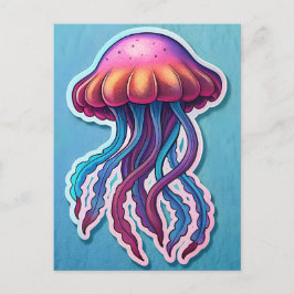 Vibrant JellyFish Postkarte
