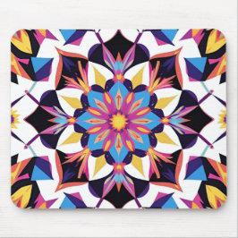 Vibrant Kaleidoscope Mandala Pattern Mousepad